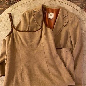 Nanette Lepore Dress and Jacket tan size 8.